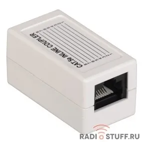 Проходной адаптер cat.5е, UTP, тип RJ45-RJ45, белый, ITK