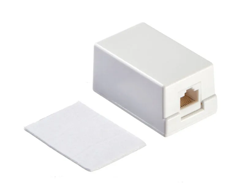 Розетка компьютерная внешняя 1хRJ45, неэкран, cat.5е, 110/Krone тип (Dual IDC) белая