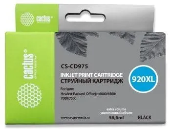 Картридж BLACK NO.920XL 43ML CS-CD975 CACTUS