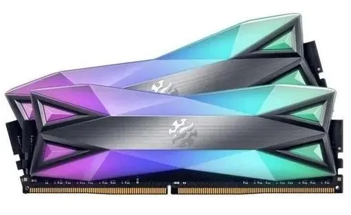 Модуль памяти ADATA XPG SPECTRIX D60G RGB DDR4 Общий объём памяти 16Гб Module capacity 8Гб Количество 2 3600 МГц Множитель частоты шины 18 1.35 В серый AX4U36008G18I-DT60