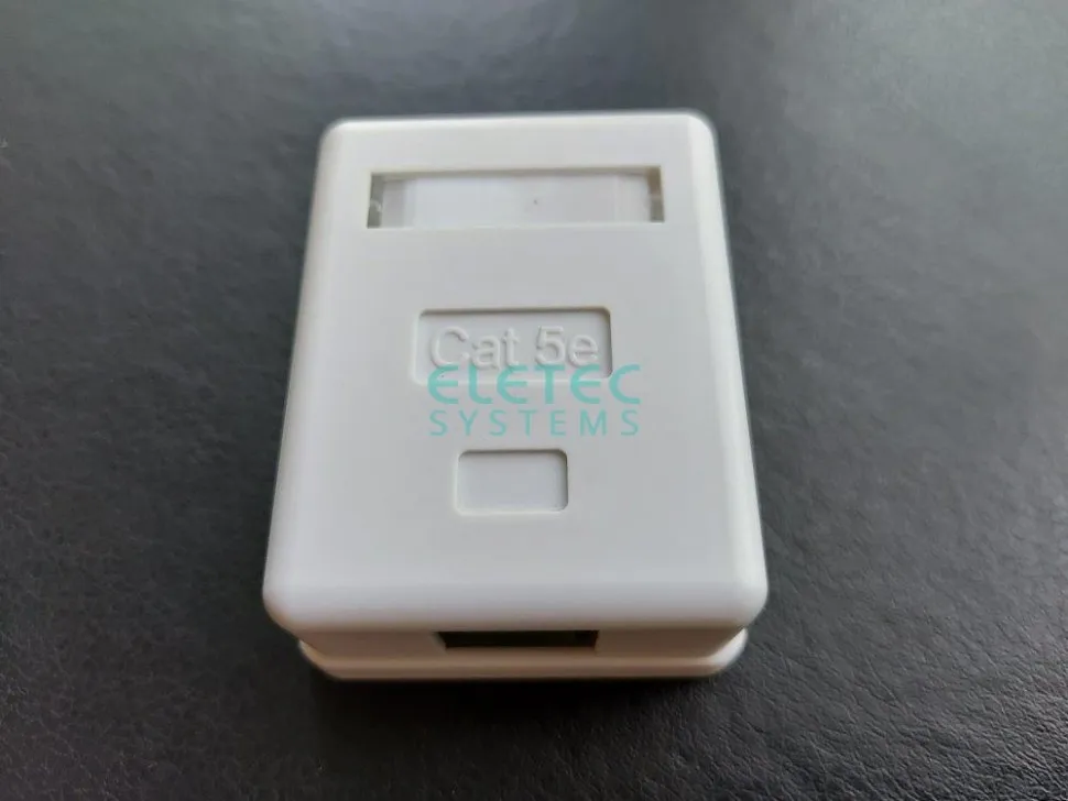 Розетка накладная компьютерная, 1хRJ-45, неэкранированная, cat.5е, Eletec