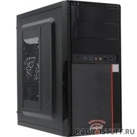 Exegate EX277438RUS Корпус Minitower Exegate MA-371X Black, mATX <UN600, 120mm> 2*USB+2*USB3.0, Audio