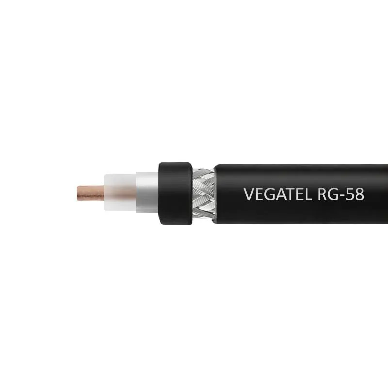 Кабель RG-58 A/U Cu VEGATEL 50 Ом коаксиальный PE