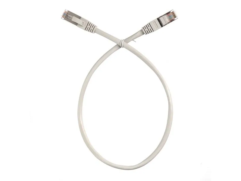 Патч-корд FTP4 cat.5e, 0.5м, литой коннектор, серый, Netko CKC