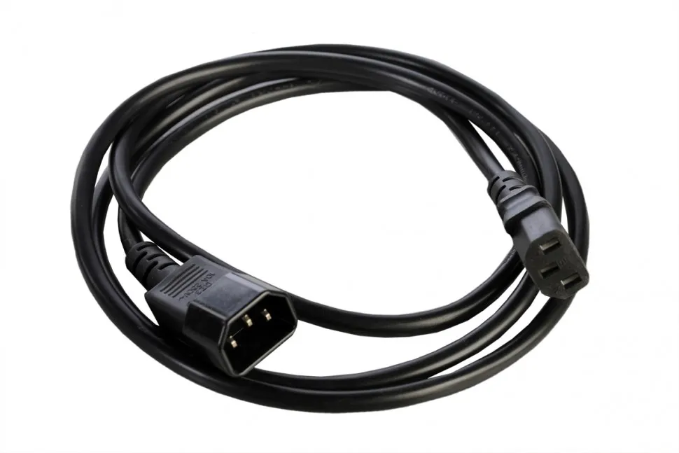 Шнур питания с заземлением IEC 60320 C13/IEC 60320 C14, 10 А / 250 В (3 × 1,0), длина 3 м