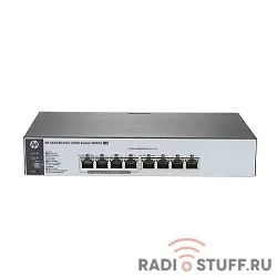 HP J9982A Коммутатор HPE 1820-8G-PoE+ управляемый 19U 8x10/100/1000BASE-T из них 4 PoE+, 65W                 