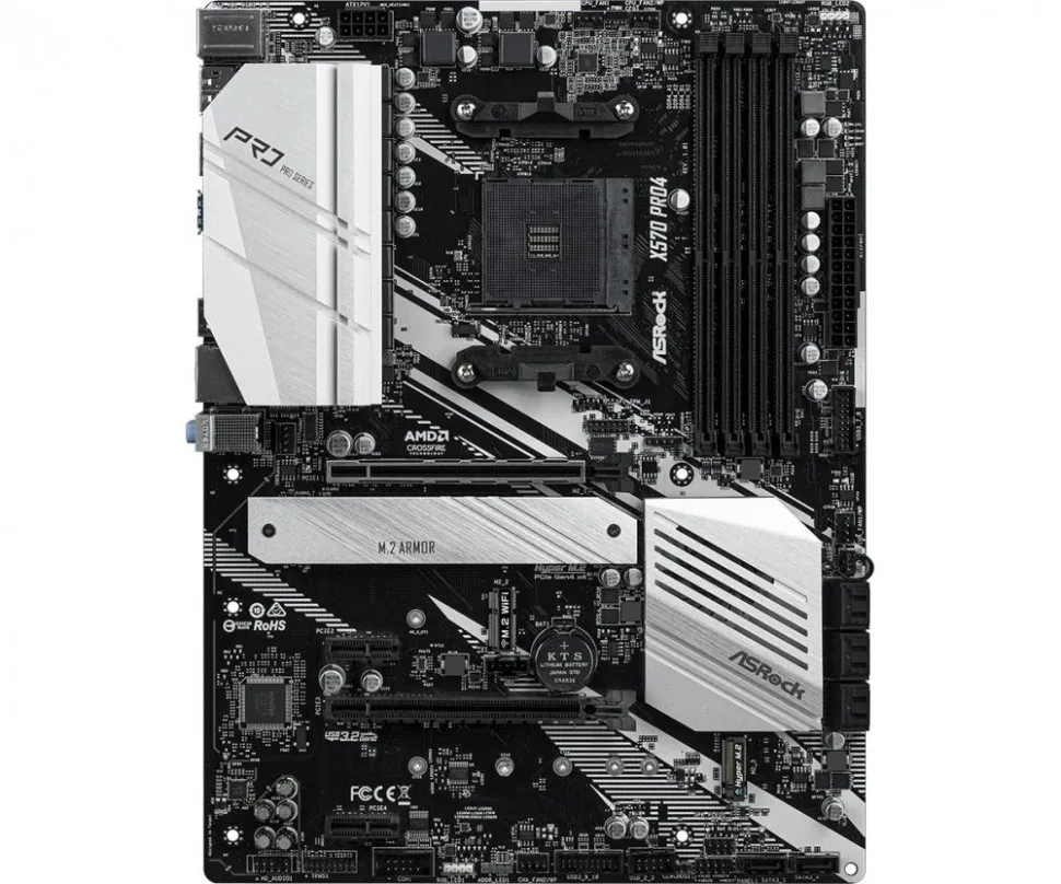 Материнская плата AMD X570 SAM4 ATX X570 PRO4 ASROCK