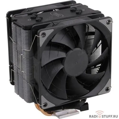 Кулер DEEPCOOL GAMMAXX 400 EX LGA1366/115X/AM4/AM3/+/AM2/+/FM2/+/FM1 (12шт/кор, TDP 180Вт, PWM, DUAL Fan 120mm, 4 тепл. трубки прямого контакта ) RET