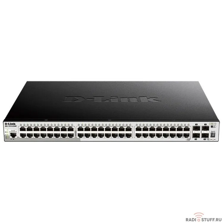 D-Link DGS-1510-52XMP/A1A Управляемый стекируемый коммутатор SmartPro уровня 2+ с 48 портами 10/100/1000Base-T и 4 портами 10GBase-X SFP