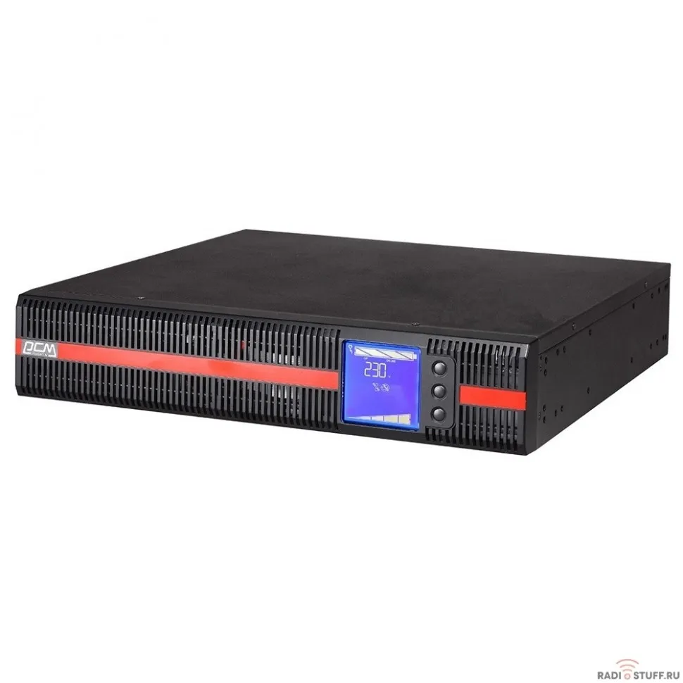 UPS PowerCom Macan MRT-2000SE {On-Line, 2000VA / 2000W, Rack/Tower, IEC, LCD, Serial+USB, SmartSlot, подкл. доп. батарей}