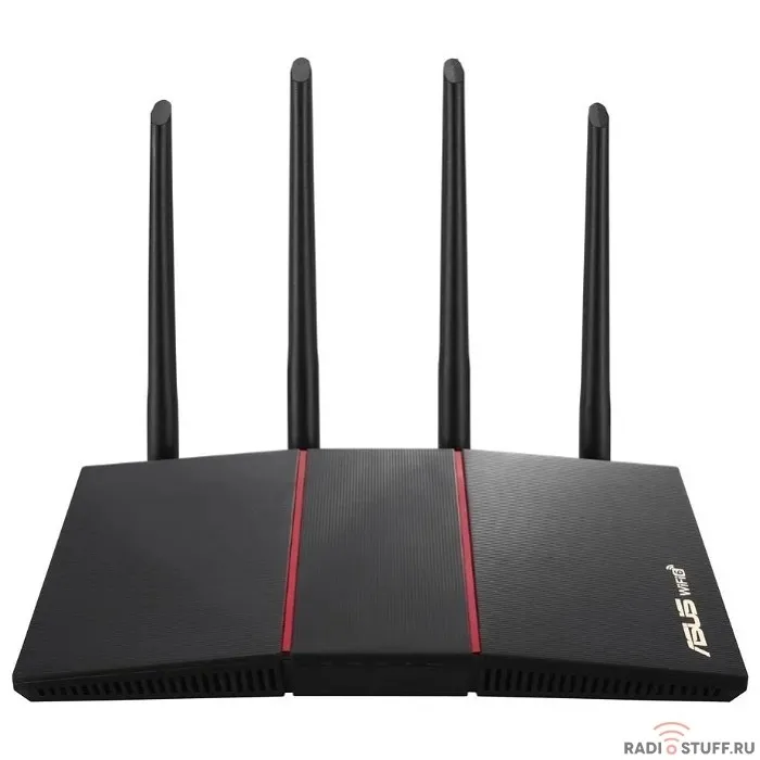 Роутер беспроводной Asus RT-AX55 AX1800 10/100/1000BASE-TX черный