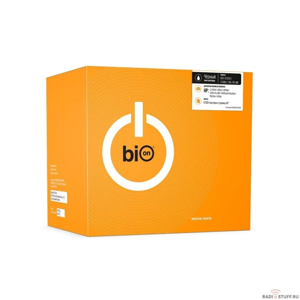 Bion CE505X/CF280X/CRG-719 Картридж для HP LJ P2055/P2035/M401/M425;Canon P6300/LBP6650/MF5980/5940/5880/6310/6680/253/418/6300/6310/6650/6680/MF5840/5880/5940/5980 (6500  стр.), Черный, б.к.