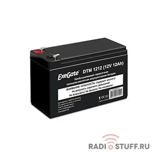 Exegate EX282967RUS Аккумуляторная батарея DTM 1212 (12V 12Ah, клеммы F2)