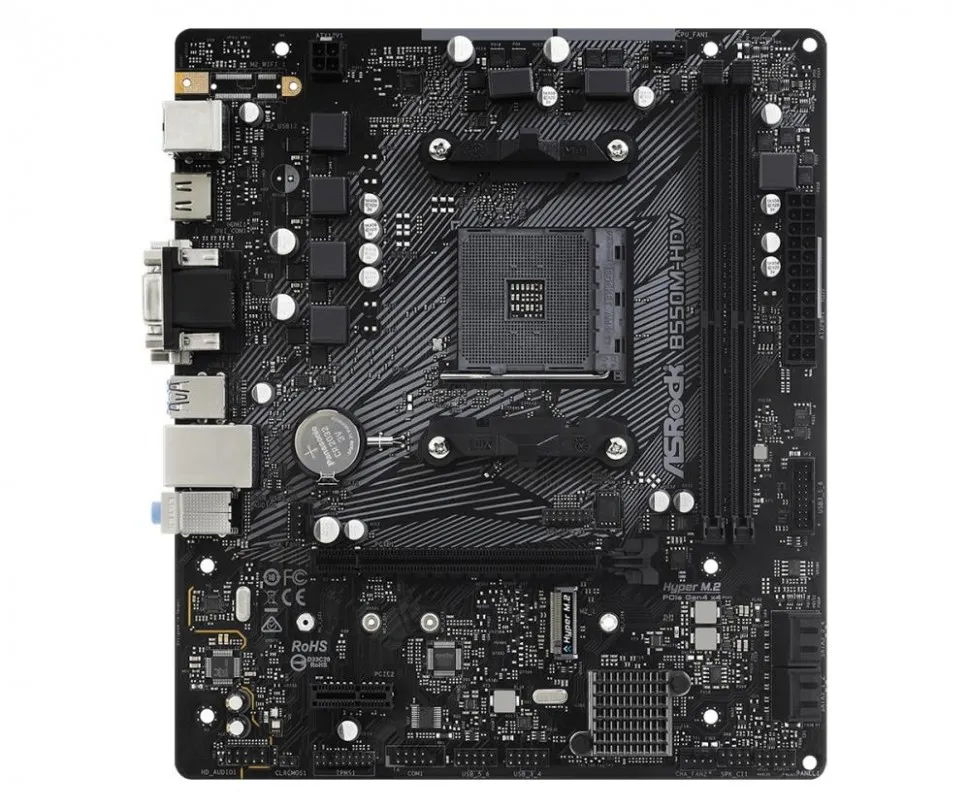 Материнская плата AMD B550 SAM4 MATX B550M-HDV ASROCK