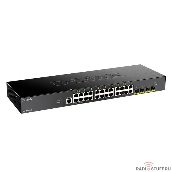 D-Link DGS-1250-28X/A1A  Настраиваемый коммутатор 2 уровня c 24 портами 10/100/1000Base-T и 4 портами 10GBase-X SFP+