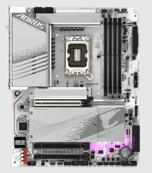Материнская плата GIGABYTE Intel Z790 Express LGA1700 ATX Memory DDR5 4xPCI-Express 4.0 4x	 1xВыход HDMI 1xВыход DisplayPort 4xНаличие USB 2.0 5xUSB 3.2 1xUSB type C 1xRJ45 Z790AELITEAXICE