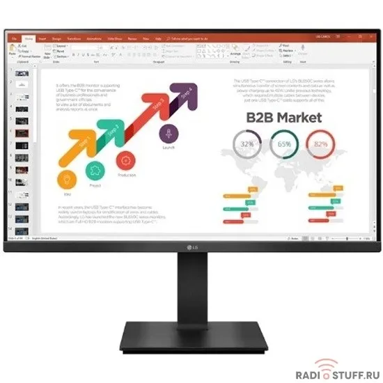 LCD LG 27" 27BP450Y-B {IPS 1920x1080 60Hz 250cd 178/178 1000:1 D-Sub HDMI DisplayPort}
