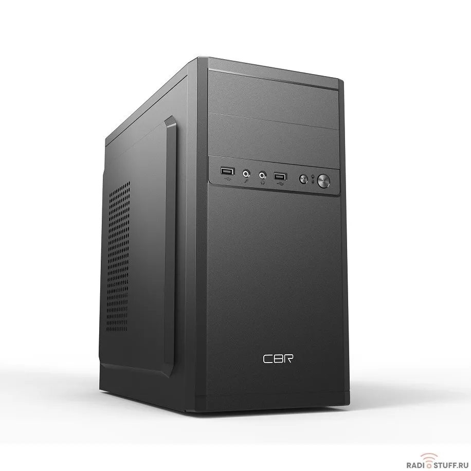 CBR PCC-MATX-RD873-400W Корпус mATX Minitower RD873, c БП PSU-ATX400-12EC (400W/120mm), 2*USB 2.0, HD Audio+Mic, кабель питания 1.2м, Black