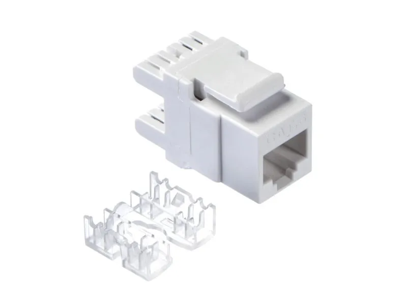 Модуль Keystone неэкранированный, RJ45, cat.6, 180°, под инструмент, белый, для патч-панели