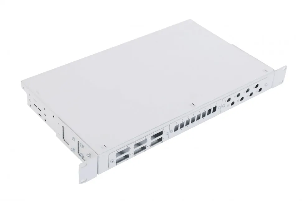 Кросс оптический 19" с комплектом  вставок (Патч-панель 19"), цвет черный