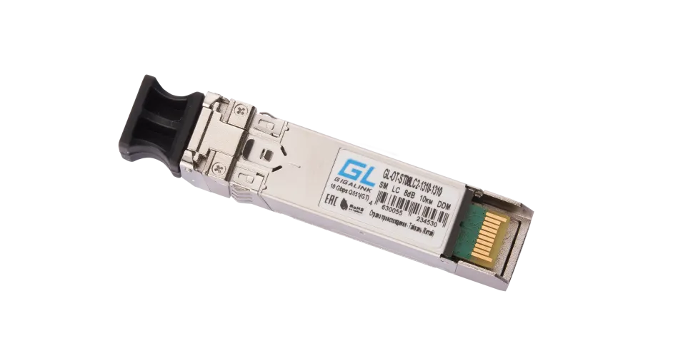 GIGALINK GL-OT-ST08LC2-1310-1310 Модуль 10Гбит/с, два волокна, SM, 2xLC, 1310 нм, 8 дБ (до 10 км) DDM LR 