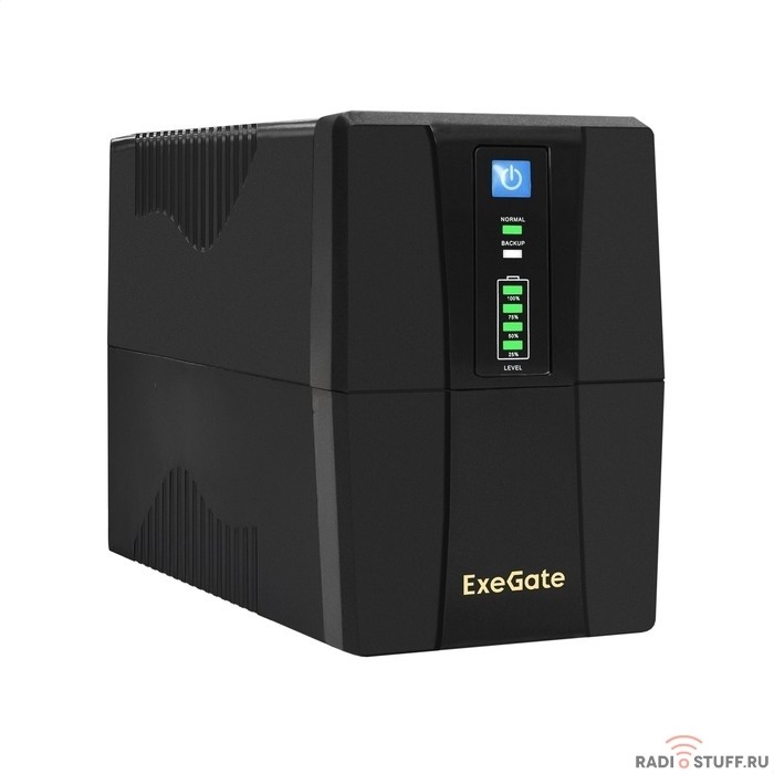 Exegate EX292785RUS ИБП ExeGate Power Back BNB-1000.LED.AVR.2SH <1000VA/650W, LED, AVR, 2*Schuko, Black>