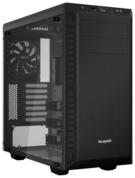 be quiet! PURE BASE 600 WINDOW BLACK / Midi-Tower / ATX / 2x5.25, 3x3.5, 8x2.5 / side window / black / BGW21