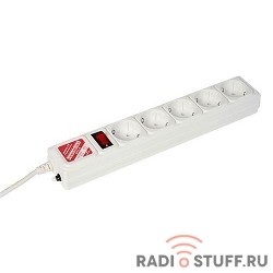 PowerCube Сетевой фильтр 3м 5 розеток (SPG-B-10-WHITE), белый