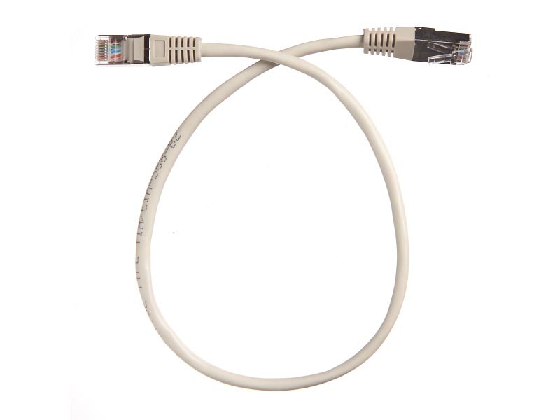 Патч-корд Technolink FTP4 cat 5e, 0.5м, ВС, серый, литой коннектор РАСПРОДАЖА