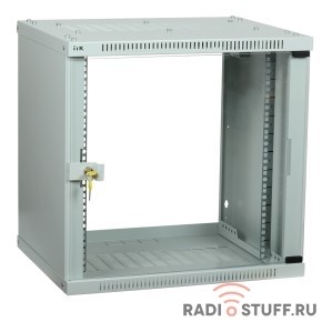 Шкаф LINEA WE, 12U, (600x600мм), дверь стекло, серый, ITK