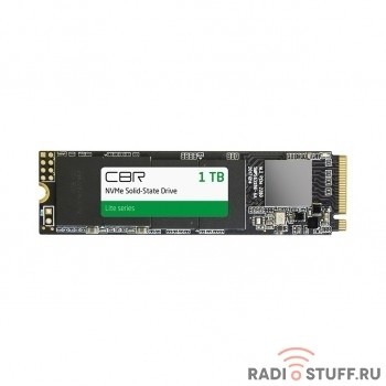 CBR SSD-001TB-M.2-LT22, Внутренний SSD-накопитель, серия "Lite", 1024 GB, M.2 2280, PCIe 3.0 x4, NVMe 1.3, SM2263XT, 3D TLC NAND, R/W speed up to 2300/1800 MB/s, TBW (TB) 500